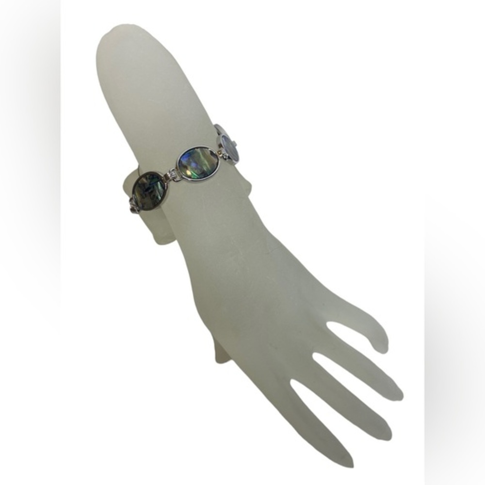 Abalone Shell Oval Shaped Link Bracelet